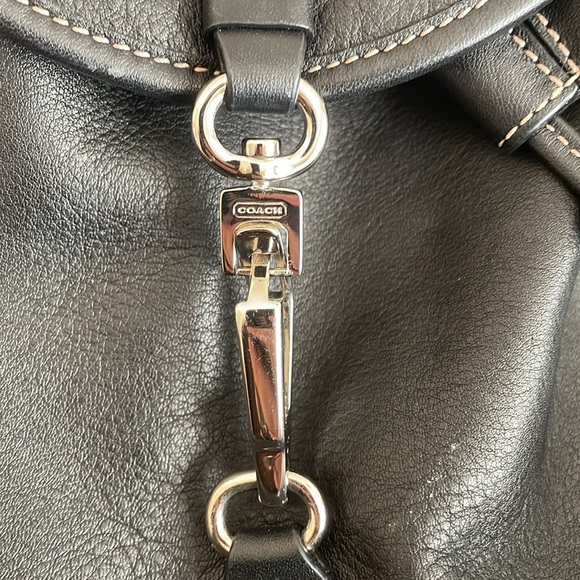 Rare Vintage Coach Legacy Studio 09368 Black Leather Drawstring Backpack Purse - Picture 6 of 12